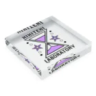 KIKITEKI_LABORATORYの砂時計 薄紫 Acrylic Block :placed flat