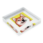 Shibainuteikokuのコミック柴犬2 Acrylic Block :placed flat