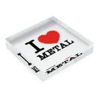 HachijuhachiのI LOVE METAL Acrylic Block :placed flat