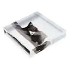 tomorebiの墨猫その3 Acrylic Block :placed flat