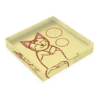 aiueoneko358のおやすみ猫 Acrylic Block :placed flat