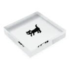 masao_art_lifeのにらむ猫ちゃん Acrylic Block :placed flat