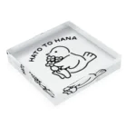 ヨロ吉のHATO TO HANA Acrylic Block :placed flat