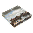 SONOTENI-ARTの008-003　フェルメール　『デルフト眺望』　アクリルブロック アクリルブロックの平置き