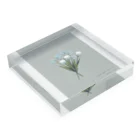 rilybiiの💐 mint green gray × white gray blue . Acrylic Block :placed flat