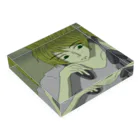 お湯張りのヘッドホンの男の子 Acrylic Block :placed flat