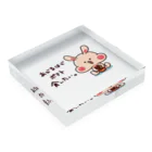 🐞しろうた🐈のポテト好き主張グッズ Acrylic Block :placed flat