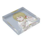 そのはずのスイカズラ、スグリの実 Acrylic Block :placed flat