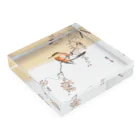 MUGEN ARTの小原古邨　桜と鳥　Ohara Koson 日本のアートTシャツ＆グッズ Acrylic Block :placed flat