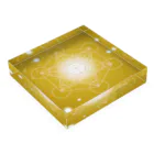 quantumwaveのビッグバンとメタトロンキューブ　アクリルブロック　ゴールド Acrylic Block :placed flat