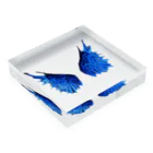 hu-riの葵はねで飛んでみよう Acrylic Block :placed flat