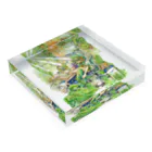 WORLDCHANGER_suzuriの観葉植物ルーム Acrylic Block :placed flat