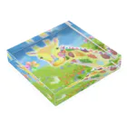 HI-KUN ART MUSEUM　　　　　　　　(ひーくんの美術館)のしあわせのキリン Acrylic Block :placed flat