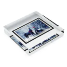 R&N Photographyのカトリーナとクリスマス花｜死者の日・日本のカトリーナ Acrylic Block :placed flat