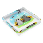 ねこほうチャンネル公式グッズのハムマロ11歳バースデイ Acrylic Block :placed flat