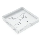 ｓの店（SUZURI店）のくじらないん Acrylic Block :placed flat