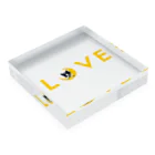 コチ(ボストンテリア)の小物用:ボストンテリア(月LOVE)[v2.8k] Acrylic Block :placed flat