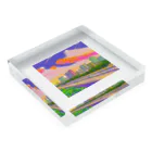 フィットネスパパの水彩のマニラグッズ Acrylic Block :placed flat