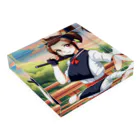 🎨デザイン宮殿🛍️の猫系美少女 Acrylic Block :placed flat