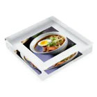 アートとデザインの魔法師けけのラーメン好きにはたまらんね Acrylic Block :placed flat