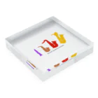 メルサクグッズのcolorful Saxophone Acrylic Block :placed flat