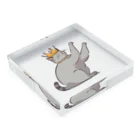 Mystery Cat Worldのかまって王冠ネコ Acrylic Block :placed flat