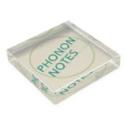 PHONON NOTES Records ONLINEのNew PHONON NOTES New LOGO Acrylic Block :placed flat