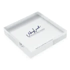 REBELLIONのUKEY LAND LOGO  Acrylic Block :placed flat