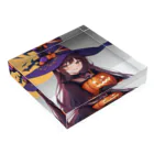 那須モバイル店の魔女っ子　ハロウィン Acrylic Block :placed flat