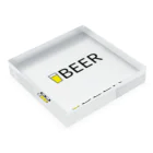 BEERのビール_ロゴ(透過) Acrylic Block :placed flat