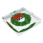 k-shopのクリスマスリース Acrylic Block :placed flat