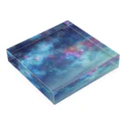 usabit.のぐっず屋さんの星雲アクリルブロック Acrylic Block :placed flat