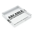 アシスト通信社のARCADIA SALTWATER SERVICE BLACK#1 Acrylic Block :placed flat