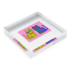 conyDesignの壁画風ヌコグッズ Acrylic Block :placed flat