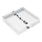 着る文字屋のウォーターポロ Acrylic Block :placed flat