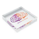 B_store（仮）の脳使用率48％（色付き） Acrylic Block :placed flat