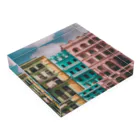 awawoのイタリアのカラフルな街並み Acrylic Block :placed flat