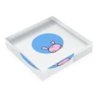 ぴののうさちゃん こんにちは Acrylic Block :placed flat