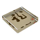 ikken's live calligraphyの龍の躍り（書道） Acrylic Block :placed flat