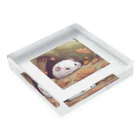 Mioキャンバスの夢工房　 の寝ているハムスター Acrylic Block :placed flat