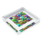 かんむりわっしーの集まれKAWAii宇宙人 Acrylic Block :placed flat