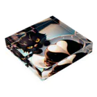 黒猫と珈琲のバレンタインに黒猫のチョコレートボムはいかが？ Acrylic Block :placed flat