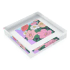 小町の花に囲まれた日常 Acrylic Block :placed flat