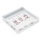 ConversationStarterのお茶シャツカフェ Acrylic Block :placed flat