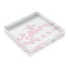 Drecome_Designの【積もったheart mark】百のハート♡飴霰(あめあられ) Acrylic Block :placed flat