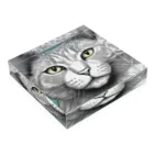 にゃんこーねこのドアップ猫 Acrylic Block :placed flat