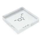 シンプルなケミカルたち。の精神安定 セロトニン（ブラック）Serotonin（Black） Acrylic Block :placed flat