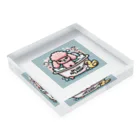 keikei5のプードルのふわふわがバスタイム Acrylic Block :placed flat