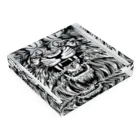 SERIY_SHOPの荘厳なる支配者：モノトーンのライオンの描画 Acrylic Block :placed flat