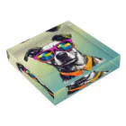 TILUのFunky dog Acrylic Block :placed flat